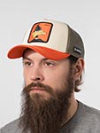 Бейсболка CAPSLAB арт. CL/LOO11/1/CT/DAF Looney Tunes Daffy Duck (оранжевый / кремовый)